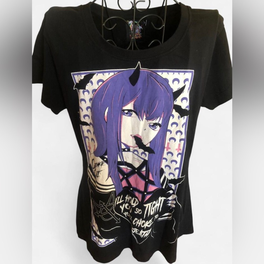CupcakeCult Black Graphic Women Top